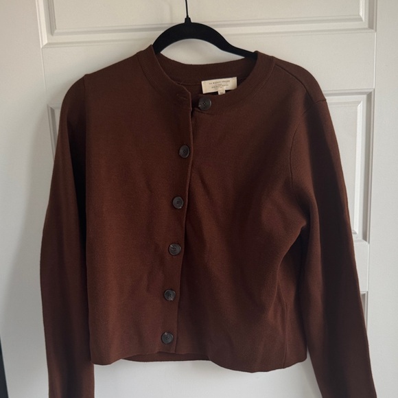 Sezane Sweaters - Sezane Brown Button-Up Women's Sweater